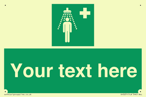 Custom Safety Shower Sign